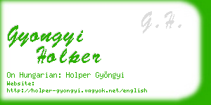 gyongyi holper business card