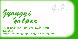 gyongyi holper business card